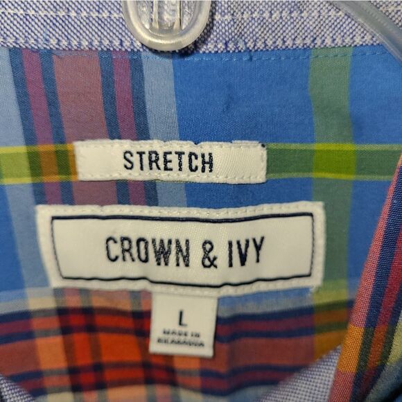 Crown & Ivy Men's Stretch Cotton Button Down Shirt - Picture 6 of 10